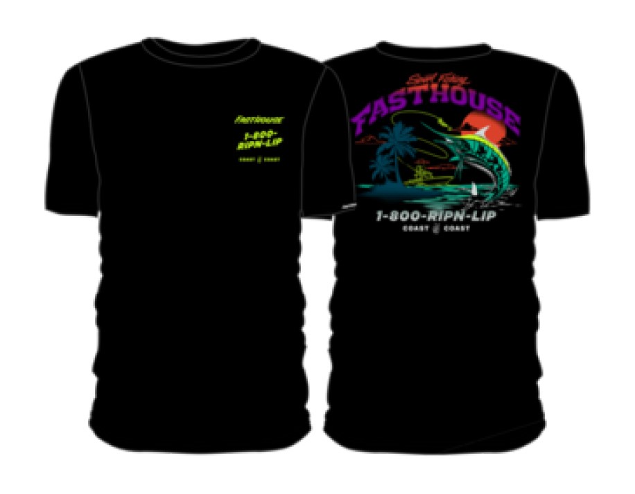 T-shirt FASTHOUSE Panama SS Tee, Black - roz. S (NEW)