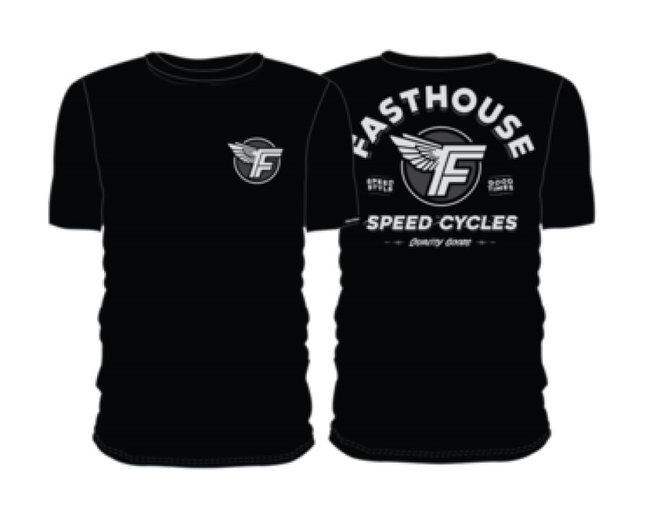 T-shirt FASTHOUSE Malen SS Tee, Black - roz. M (NEW)