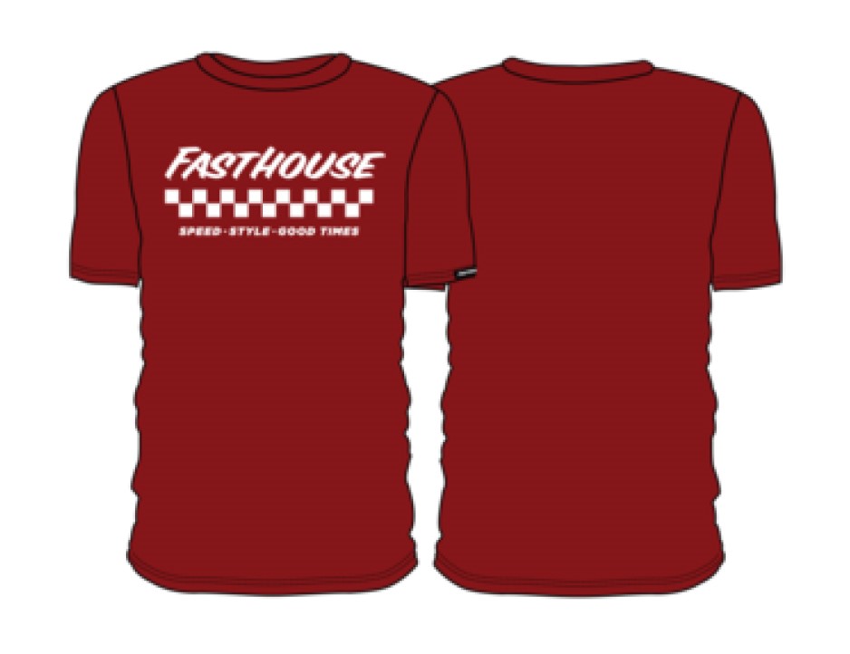 T-shirt FASTHOUSE Apex SS Tee, Cardinal - roz. S (NEW)