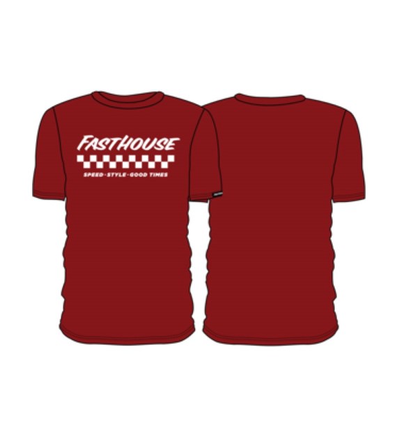 T-shirt FASTHOUSE Apex SS Tee, Cardinal - roz. M (NEW)