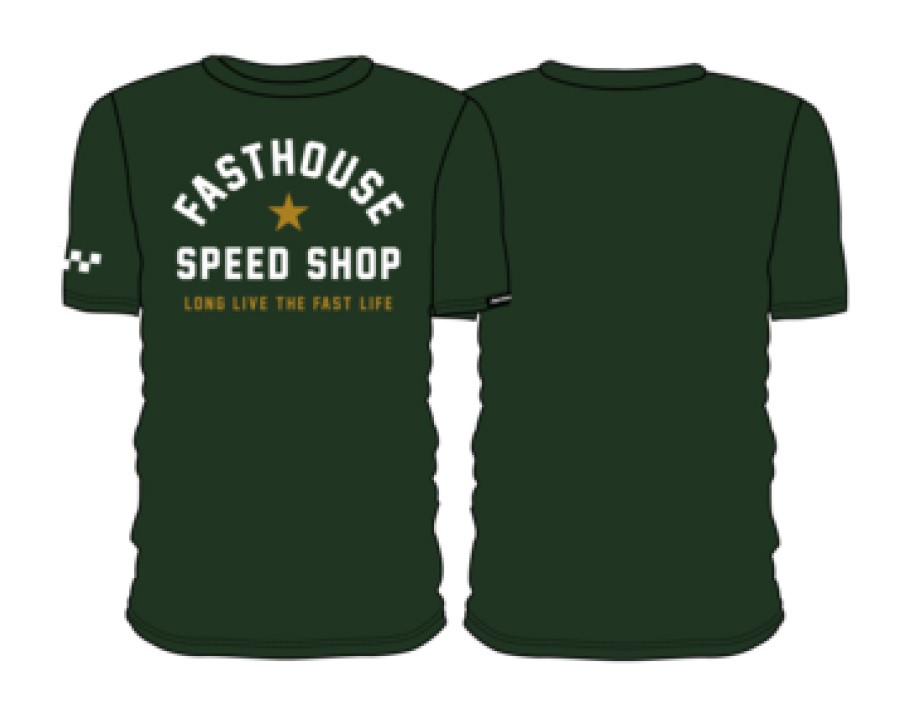 T-shirt FASTHOUSE Fast Life SS Tee, Forrest Green - roz. L (NEW)