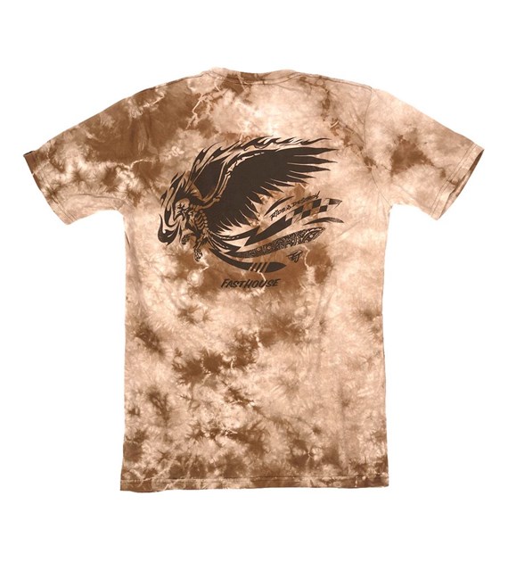 T-shirt FASTHOUSE Emil Johansson Live And Enjoy Tee, Tie Dye Brown/White - roz. S