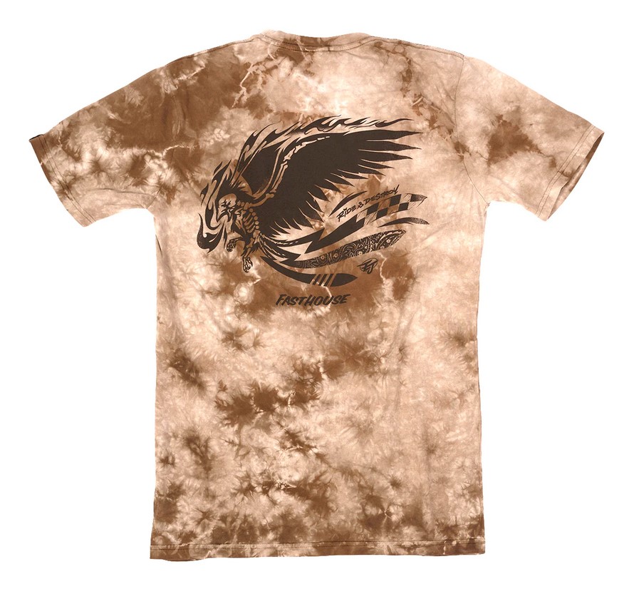 T-shirt FASTHOUSE Emil Johansson Live And Enjoy Tee, Tie Dye Brown/White - roz. S