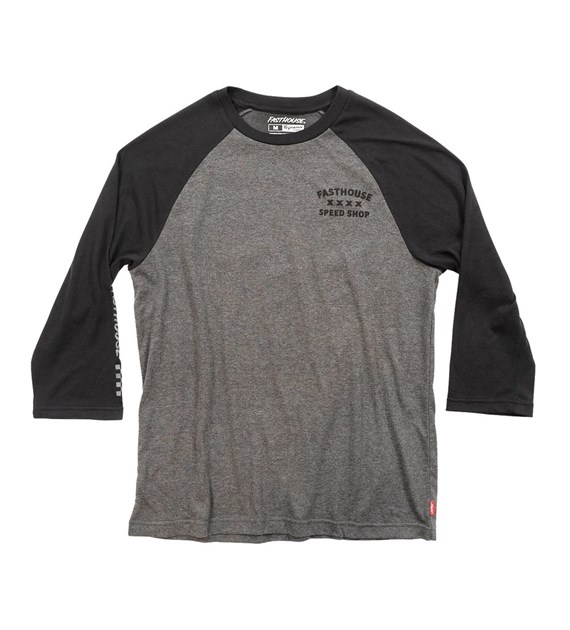 Koszulka FASTHOUSE Swift Raglan Tech Tee - Black/Charcoal Heather, rozmiar S (NEW)