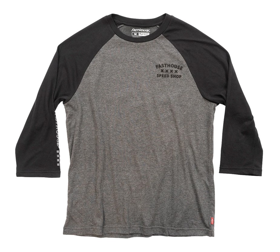 Koszulka FASTHOUSE Swift Raglan Tech Tee - Black/Charcoal Heather, rozmiar L (NEW)