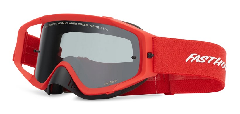 Gogle FASTHOUSE x VONZIPPER, VZ PORKCHOP RALLY GOGGLE RED, Injected Smoke With Mirror Lens  (NEW)