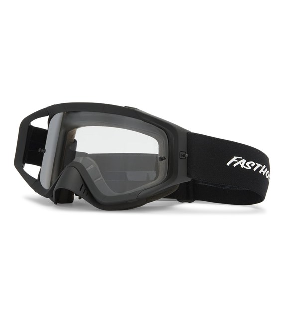 Gogle FASTHOUSE x VONZIPPER, VZ PORKCHOP RALLY GOGGLE BLACK CLEAR LENS, Injected I-Type Clear Lens Lens  (NEW)