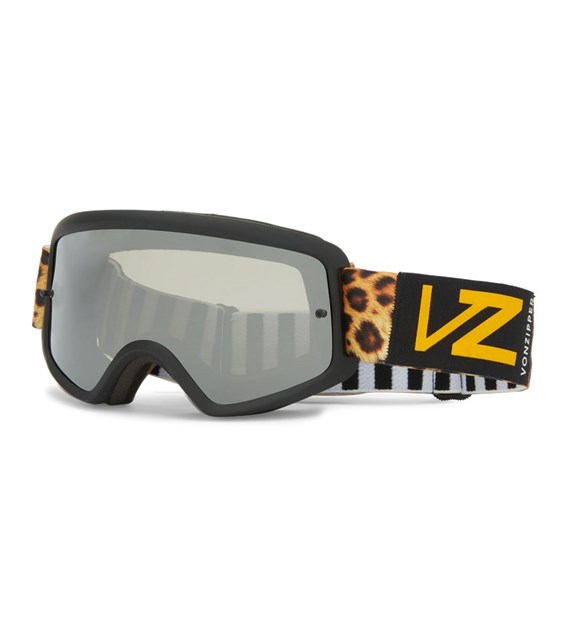 Gogle FASTHOUSE x VONZIPPER, VZ BEEFY KENNEDY GOGGLE BLACK, Lexan Smoke With Mirror Lens  (NEW)