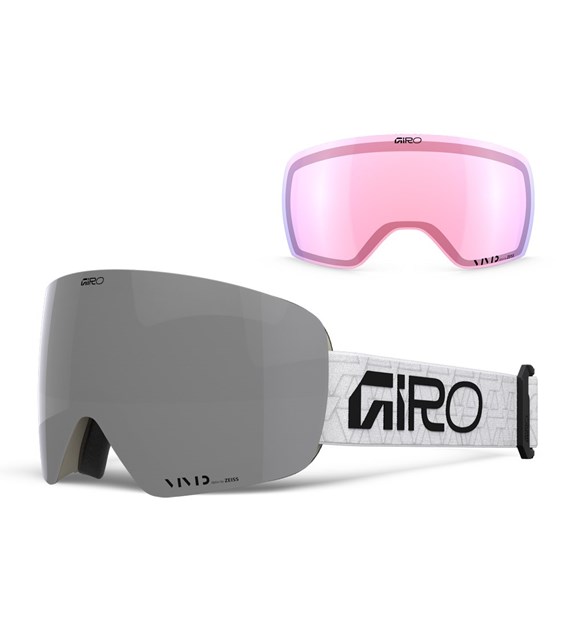 Gogle zimowe GIRO CONTOUR RS WHITE FRAGMENTS (Szyba lustrzana kolorowa VIVID-Carl Zeiss ONYX 9-18% S3 + Szyba lustrzana kolorowa VIVID-Carl Zeiss INFRARED 44-80% S1) (NEW 2026/2027)