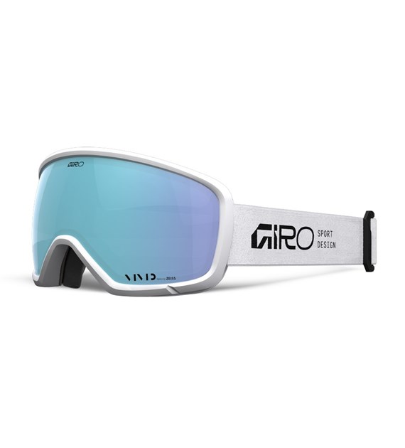 Gogle zimowe GIRO RINGO WHITE STACKED (OTG) (Sferyczne) (Szyba lustrzana kolorowa VIVID-Carl Zeiss ROYAL 19-43% S2) (NEW 2026/2027)