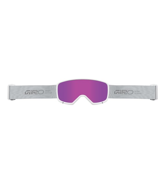 Gogle zimowe GIRO RINGO WHITE/SILVER STACKED (OTG) (Sferyczne) (Szyba lustrzana kolorowa VIVID-Carl Zeiss PINK 19-43% S2) (NEW 2026/2027)