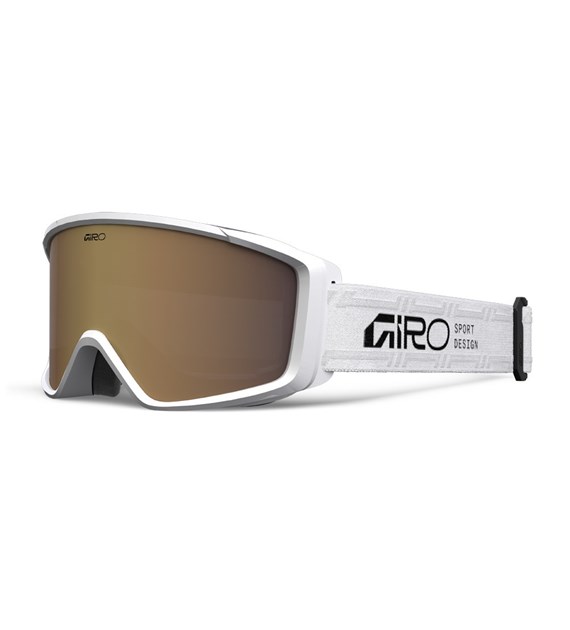 Gogle zimowe GIRO INDEX ARC40 2.0 (Super Large OTG) WHITE STACKED (Szyba lustrzana kolorowa AMBER ROSE 19-43% S2) (NEW 2026/2027)