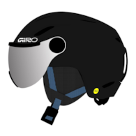 Kask zimowy juniorski GIRO BUZZ MIPS matte black / blue roz. S (52-55.5 cm) (NEW 2026/2027)
