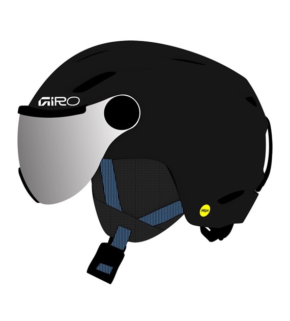 Kask zimowy juniorski GIRO BUZZ MIPS matte black / blue roz. S (52-55.5 cm) (NEW 2026/2027)