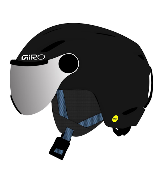 Kask zimowy juniorski GIRO BUZZ MIPS matte black / blue roz. XS (48.5-52 cm) (NEW 2026/2027)