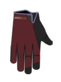 Rękawiczki damskie GIRO LA DND GEL długi palec dark maroon roz. L (obwód dłoni 190-204 mm / dł. dłoni 185-195 mm) (NEW 2026)