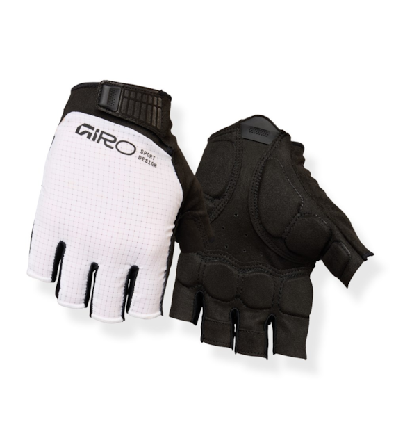 Rękawiczki męskie GIRO BRAVO II GEL krótki palec white roz. XXL (obwód dłoni od 267 mm / dł. dłoni od 211 mm) (NEW 2026)