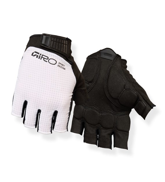 Rękawiczki męskie GIRO BRAVO II GEL krótki palec white roz. L (obwód dłoni 229-248 mm / dł. dłoni 189-199 mm) (NEW 2026)