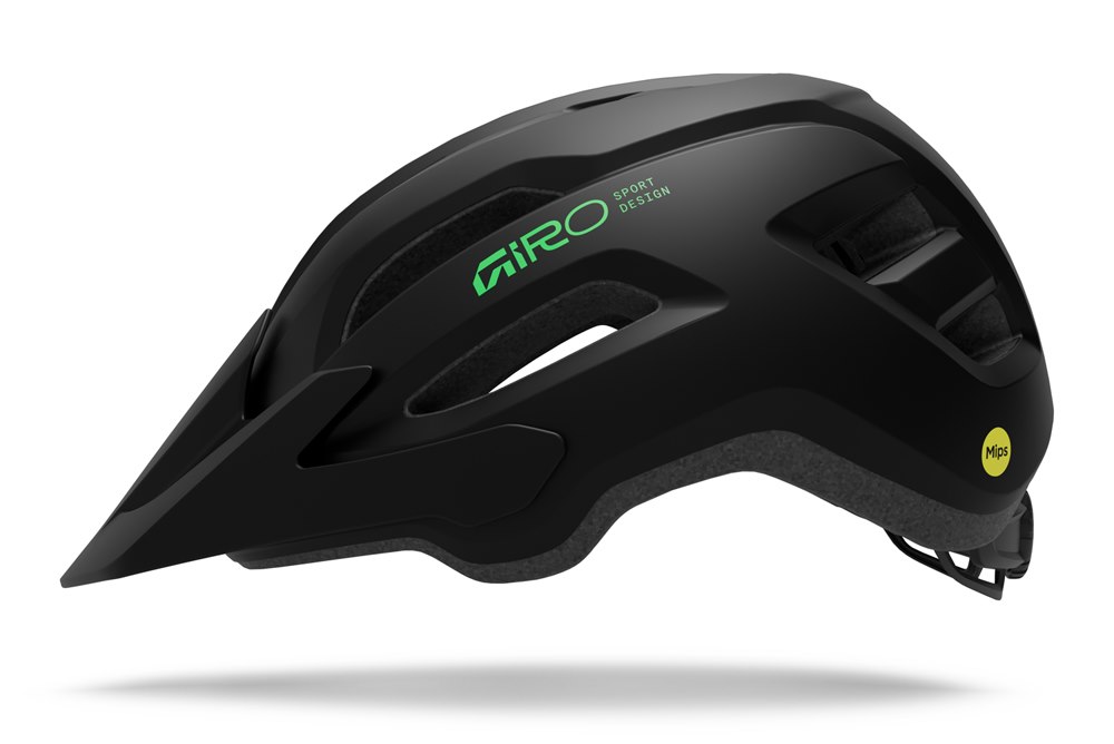 Kask dziecięcy juniorski GIRO FIXTURE II MIPS matte black/vivid green roz. Uniwersalny (50-57 cm) (NEW 2026)