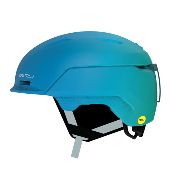 Kask zimowy juniorski GIRO NEO MIPS JR II matte blue jewel / green swrl roz. M (55.5-59 cm) (NEW 2026/2027)