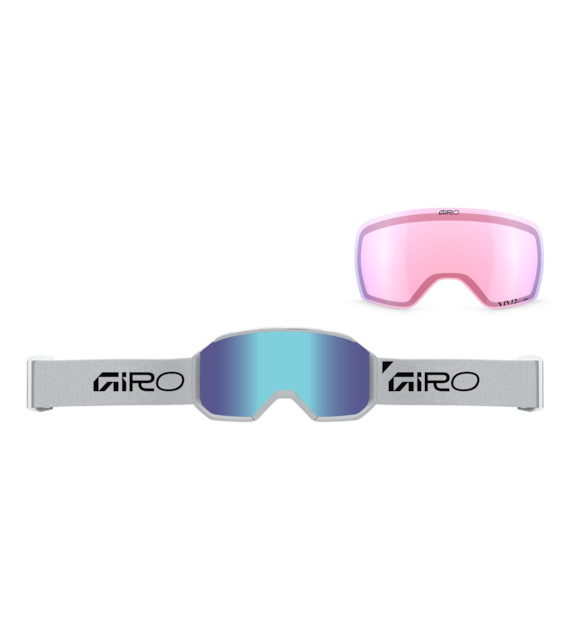 Gogle zimowe GIRO REVOLT PRO WHITE WORDMARK (Super Large OTG) (Cylindryczne) (Szyba lustrzana kolorowa VIVID-Carl Zeiss ROYAL 19-43% S2 + Szyba lustrzana kolorowa VIVID-Carl Zeiss  INFRARED 44-80% S1) (NEW 2026/2027)