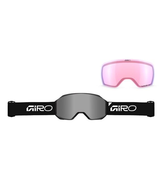 Gogle zimowe GIRO REVOLT PRO BLACK WORDMARK (Super Large OTG) (Cylindryczne) (Szyba lustrzana kolorowa VIVID-Carl Zeiss ONYX 9-18% S3 + Szyba lustrzana kolorowa VIVID-Carl Zeiss  INFRARED 44-80% S1) (NEW 2026/2027)