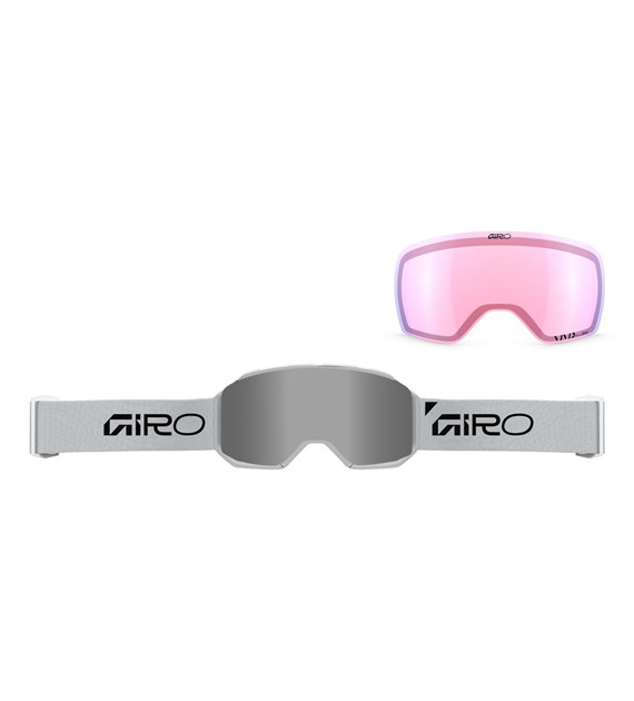 Gogle zimowe GIRO REVOLT PRO WHITE WORDMARK (Super Large OTG) (Cylindryczne) (Szyba lustrzana kolorowa VIVID-Carl Zeiss ONYX 9-18% S3 + Szyba lustrzana kolorowa VIVID-Carl Zeiss  INFRARED 44-80% S1) (NEW 2026/2027)