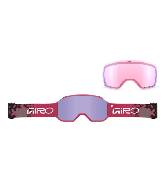 Gogle zimowe GIRO REVOLT PRO NEON PINK DRIFT (Super Large OTG) (Cylindryczne) (Szyba lustrzana kolorowa VIVID-Carl Zeiss HAZE 9-18% S3 + Szyba lustrzana kolorowa VIVID-Carl Zeiss  INFRARED 44-80% S1) (NEW 2026/2027)