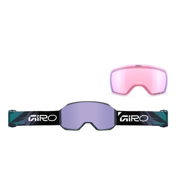Gogle zimowe GIRO REVOLT PRO SAPPHIRE TRENCH FADE (Super Large OTG) (Cylindryczne) (Szyba lustrzana kolorowa VIVID-Carl Zeiss HAZE 9-18% S3 + Szyba lustrzana kolorowa VIVID-Carl Zeiss  INFRARED 44-80% S1) (NEW 2026/2027)