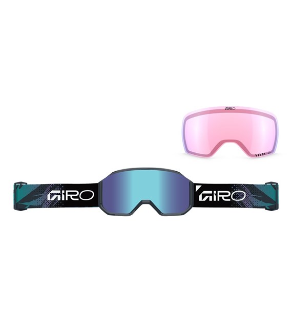 Gogle zimowe GIRO REVOLT PRO SAPPHIRE TRENCH FADE (Super Large OTG) (Cylindryczne) (Szyba lustrzana kolorowa VIVID-Carl Zeiss ROYAL 19-43% S2 + Szyba lustrzana kolorowa VIVID-Carl Zeiss  INFRARED 44-80% S1) (NEW 2026/2027)