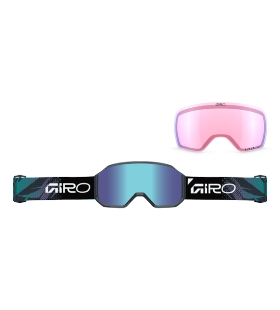 Gogle zimowe GIRO REVOLT PRO SAPPHIRE TRENCH FADE (Super Large OTG) (Cylindryczne) (Szyba lustrzana kolorowa VIVID-Carl Zeiss ROYAL 19-43% S2 + Szyba lustrzana kolorowa VIVID-Carl Zeiss  INFRARED 44-80% S1) (NEW 2026/2027)