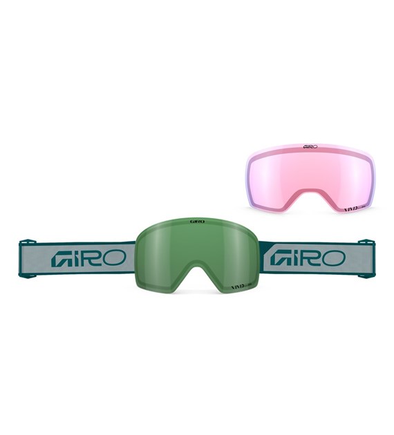 Gogle zimowe GIRO CONTOUR RS DEEP TEAL/SKY BLUE WORDMARK (Szyba lustrzana kolorowa VIVID-Carl Zeiss ENVY 9-18% S3 + Szyba lustrzana kolorowa VIVID-Carl Zeiss INFRARED 44-80% S1) (NEW 2026/2027)