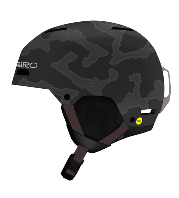 Kask zimowy juniorski GIRO CRUE MIPS matte/gloss pixel black drift roz. XS (48.5-52 cm) (NEW 2026/2027) (Special Edition)