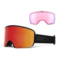 Gogle zimowe GIRO AXIS BLACK STACKED (OTG) (Cylindryczne) (Szyba lustrzana kolorowa VIVID-Carl Zeiss EMBER 19-43% S2 + Szyba lustrzana kolorowa VIVID-Carl Zeiss INFRARED 44-80% S1) (NEW 2026/2027)