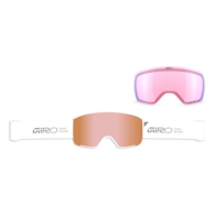 Gogle zimowe GIRO AXIS WHITE/SILVER STACKED (OTG) (Cylindryczne) (Szyba lustrzana kolorowa VIVID-Carl Zeiss ROSE GOLD 19-43% S2 + Szyba lustrzana kolorowa VIVID-Carl Zeiss INFRARED 44-80% S1) (NEW 2026/2027)