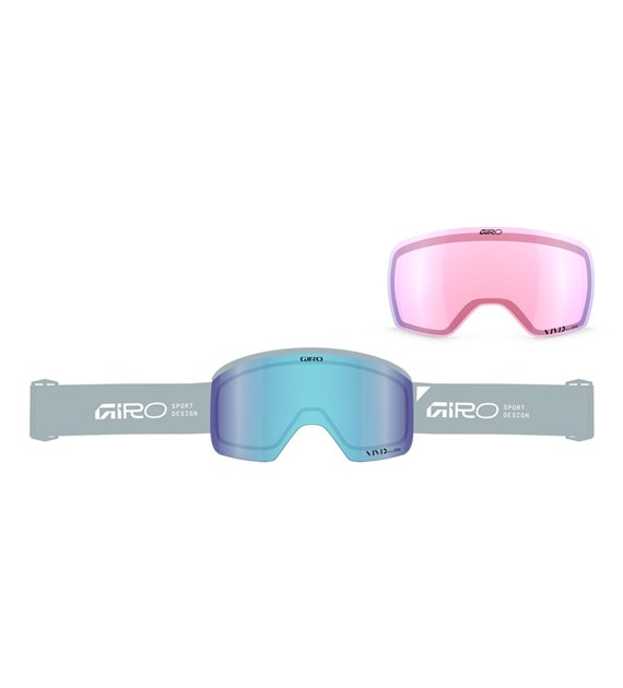 Gogle zimowe GIRO AXIS SKY BLUE STACKED (OTG) (Cylindryczne) (Szyba lustrzana kolorowa VIVID-Carl Zeiss ROYAL 19-43% S2 + Szyba lustrzana kolorowa VIVID-Carl Zeiss INFRARED 44-80% S1) (NEW 2026/2027)