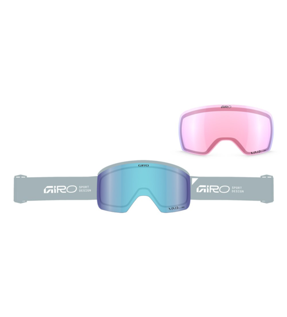 Gogle zimowe GIRO AXIS SKY BLUE STACKED (OTG) (Cylindryczne) (Szyba lustrzana kolorowa VIVID-Carl Zeiss ROYAL 19-43% S2 + Szyba lustrzana kolorowa VIVID-Carl Zeiss INFRARED 44-80% S1) (NEW 2026/2027)