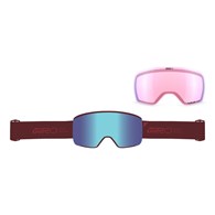 Gogle zimowe GIRO AXIS DARK MAROON STACKED (OTG) (Cylindryczne) (Szyba lustrzana kolorowa VIVID-Carl Zeiss ROYAL 19-43% S2 + Szyba lustrzana kolorowa VIVID-Carl Zeiss INFRARED 44-80% S1) (NEW 2026/2027)