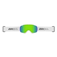 Gogle zimowe GIRO CRUZ WHITE STACKED (OTG) (Cylindryczne) (Szyba lustrzana kolorowa LODEN GREEN 19-43% S2) (NEW 2026/2027)