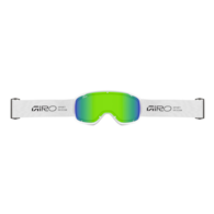Gogle zimowe GIRO CRUZ WHITE STACKED (OTG) (Cylindryczne) (Szyba lustrzana kolorowa LODEN GREEN 19-43% S2) (NEW 2026/2027)
