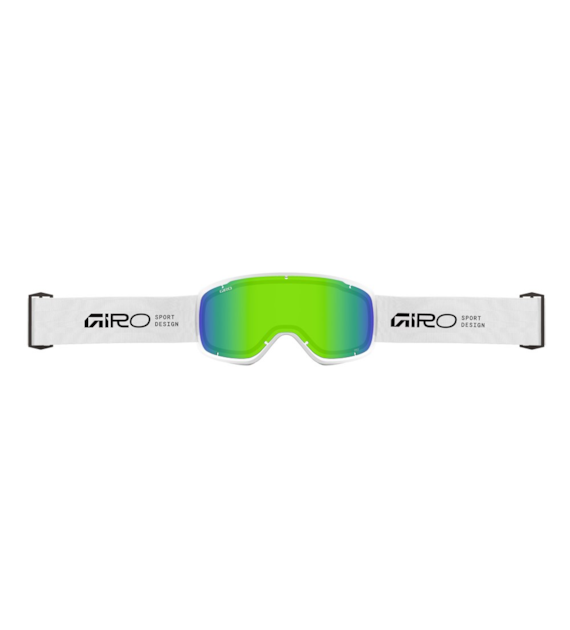 Gogle zimowe GIRO CRUZ WHITE STACKED (OTG) (Cylindryczne) (Szyba lustrzana kolorowa LODEN GREEN 19-43% S2) (NEW 2026/2027)