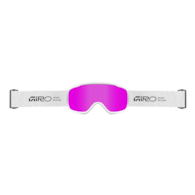 Gogle zimowe GIRO CRUZ WHITE STACKED (OTG) (Cylindryczne) (Szyba lustrzana kolorowa AMBER PINK 19-43% S2) (NEW 2026/2027)