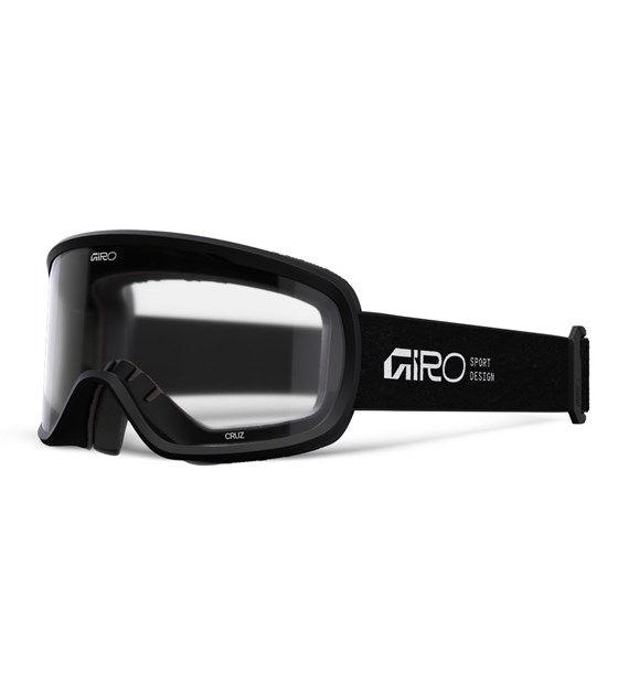 Gogle zimowe GIRO CRUZ BLACK STACKED (OTG) (Cylindryczne) (Szyba lustrzana kolorowa CLEAR 90% S0) (NEW 2026/2027)