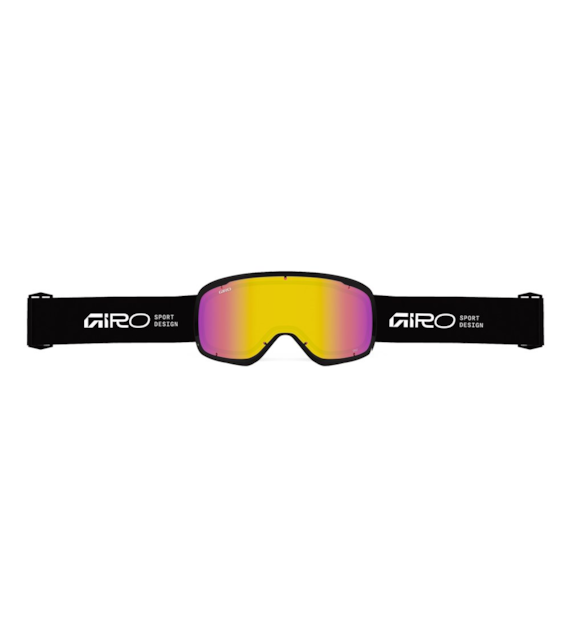 Gogle zimowe GIRO CRUZ BLACK STACKED (OTG) (Cylindryczne) (Szyba lustrzana kolorowa YELLOW BOOST 62% S1) (NEW 2026/2027)