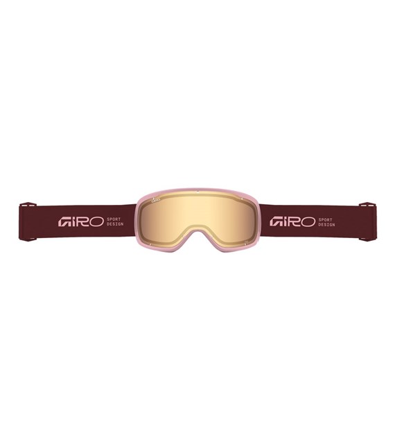 Gogle zimowe GIRO CRUZ DARK MAROON STACKED (OTG) (Cylindryczne) (Szyba lustrzana kolorowa AMBER GOLD 19-43% S2) (NEW 2026/2027)