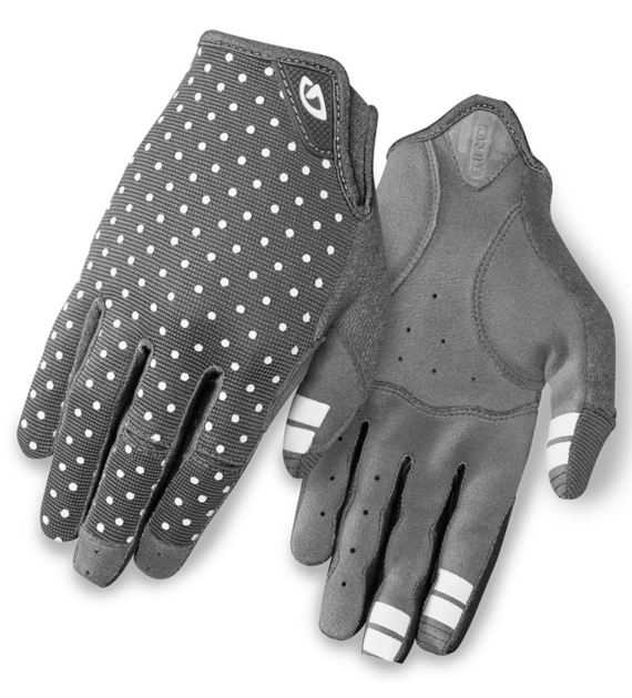Rękawiczki damskie GIRO LA DND długi palec dark shadow white dots roz. S (obwód dłoni 155-169 mm / dł. dłoni 160-169 mm) (NEW 2025)