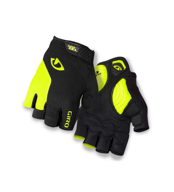 Rękawiczki męskie GIRO STRADEDURE SGEL krótki palec black highlight yellow roz. XXL (obwód dłoni od 267 mm / dł. dłoni od 211 mm) (NEW 2025)