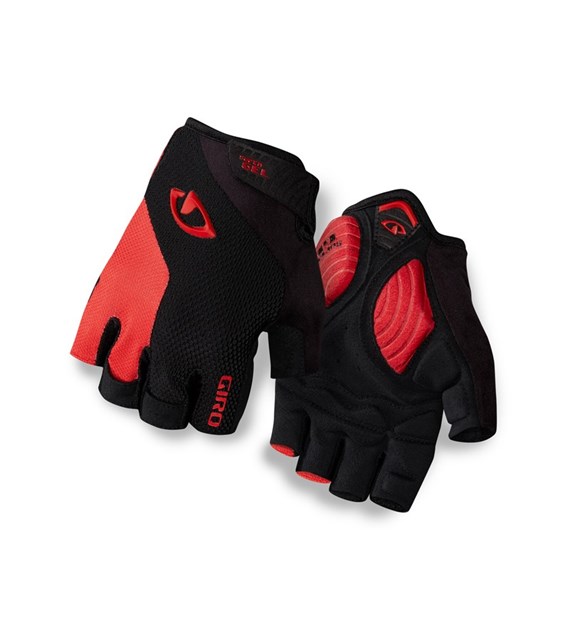 Rękawiczki męskie GIRO STRADEDURE SGEL krótki palec black bright red roz. XXL (obwód dłoni od 267 mm / dł. dłoni od 211 mm) (NEW)