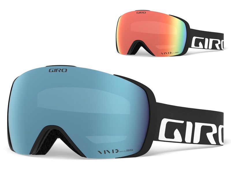 Gogle zimowe GIRO CONTACT BLACK WORDMARK (Szyba lustrzana kolorowa VIVID-Carl Zeiss ROYAL 19-42% S2 + Szyba lustrzana kolorowa VIVID-Carl Zeiss INFRARED 50% S1) (NEW 2023/2024)