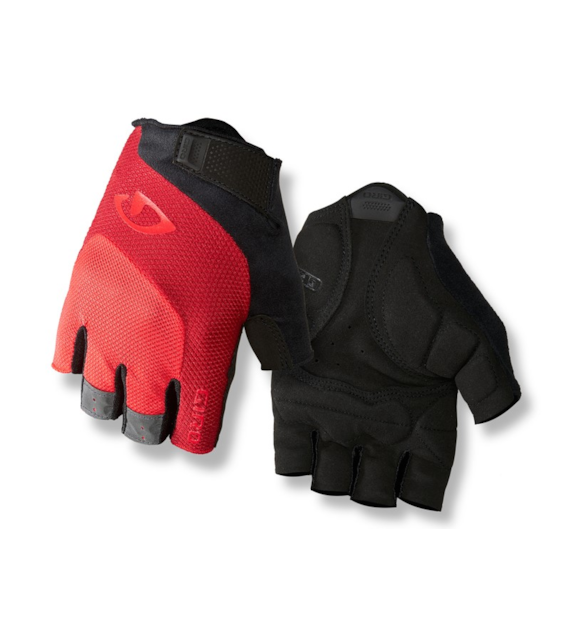 Rękawiczki męskie GIRO BRAVO GEL krótki palec bright red roz. XXL (obwód dłoni od 267 mm / dł. dłoni od 211 mm) (WYPRZEDAŻ -50%)